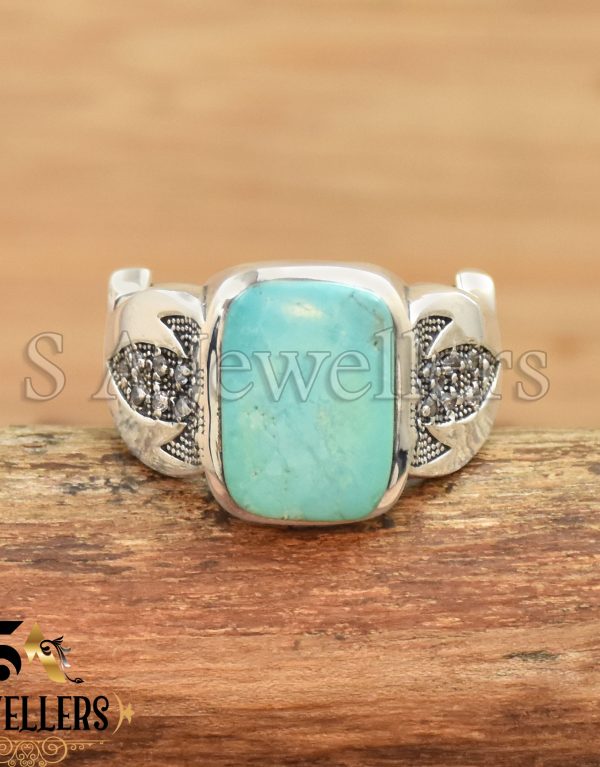 Mohave Turquoise Ring, 925 Sterling Silver Ring