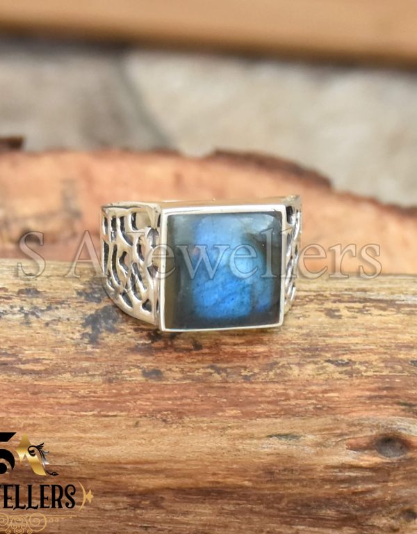 Labradorite Men's Ring, 925 Sterling Silver Ring, Statement Ring, Gift For Her