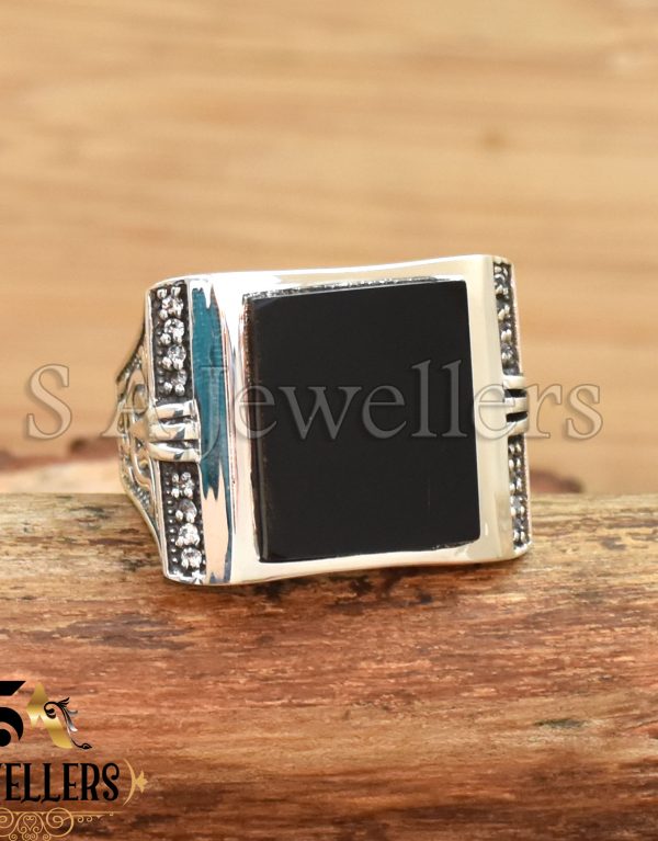 Black Onyx Ring, 925 Sterling Silver Ring, Gemstone Ring,