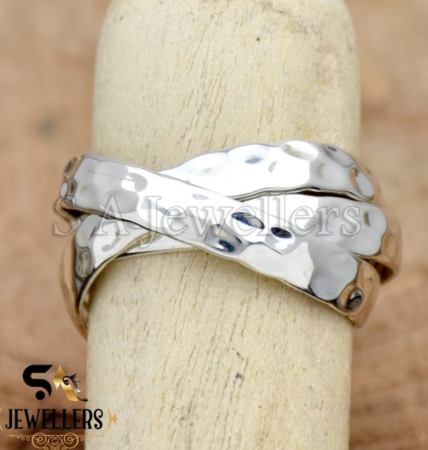 Triple Band Ring 925 Sterling Silver, Multi Layer Ring