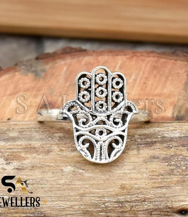 Hamsa Ring, 925 Sterling Silver Ring, Handmade Ring, Gift For Her