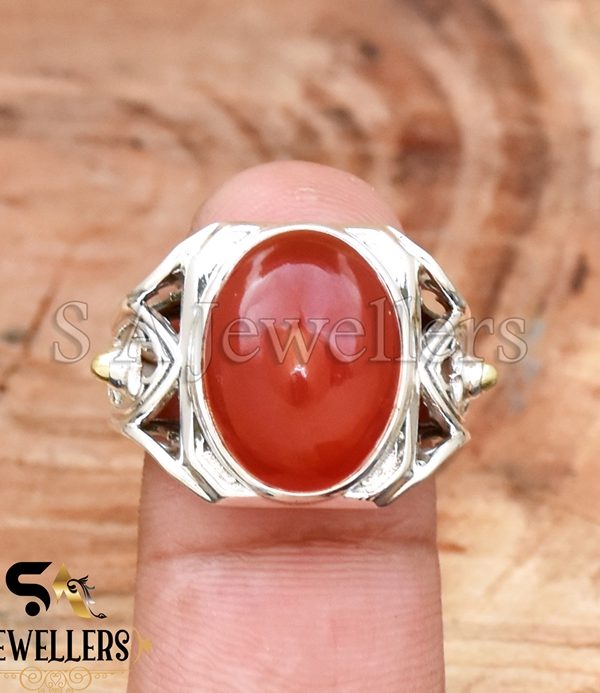 Carnelian Ring, 925 Sterling Silver Ring, Handmade Jewelry