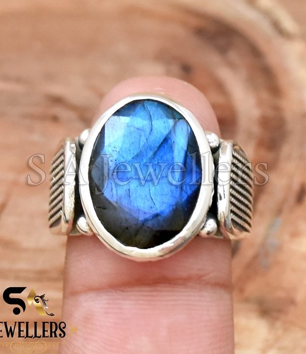Labradorite Ring, 925 Sterling Silver Ring, Handmade Jewelry