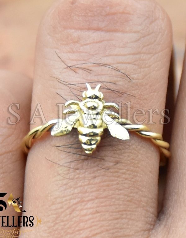 Stackable Bee Ring, Honey Bee Stacking Ring, Brass Bee Ring