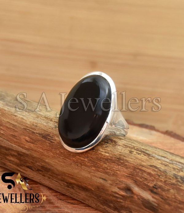 Black Onyx Ring, 925 Sterling Silver Ring, Handmade Ring