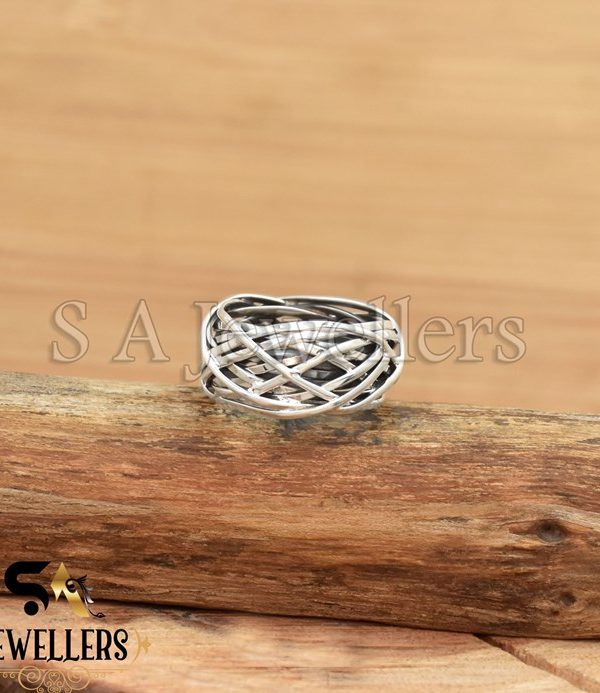 Wraparound Silver Wire ring, 925 Sterling Silver Ring, Statement Ring