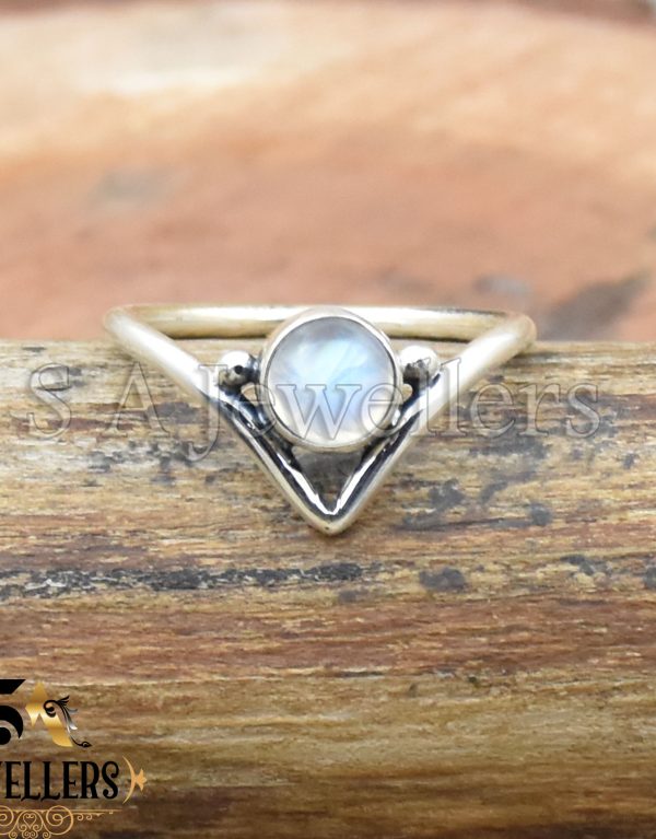 Rainbow Moonstone Ring, 925 Sterling Silver, Handmade Ring, Gift For Her