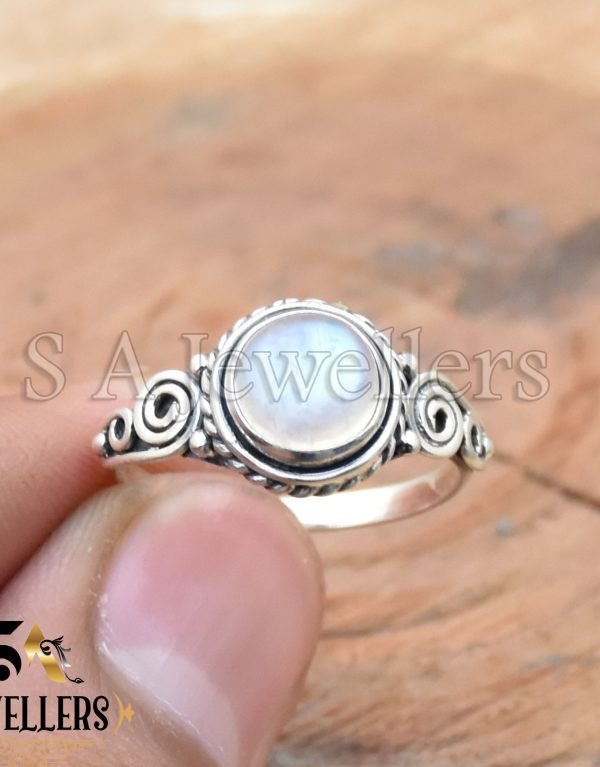Moonstone Ring, 925 Sterling Silver, Pinky Ring, Handmade Ring, Gift For Her