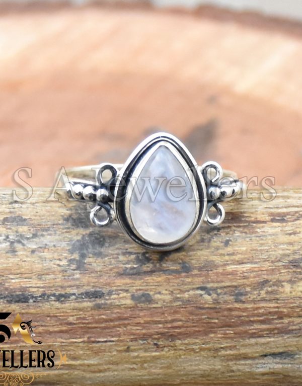 Moonstone Ring, 925 Sterling Silver, Pinky Ring, Handmade Ring, Gift For Her