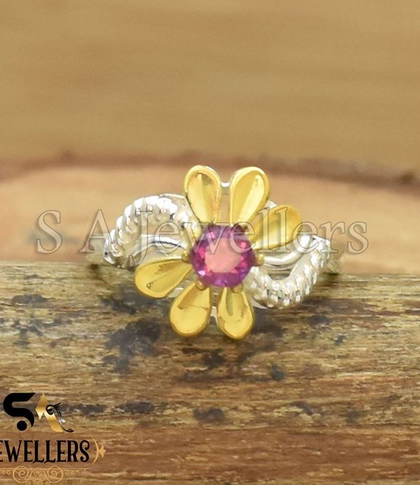 Indian Ruby Ring, 925 Sterling Silver, Ruby Ring for girl,