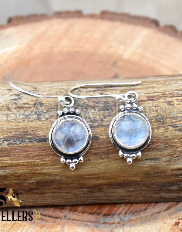 Moonstone Earring, 925 Sterling Silver Earring, Dangle Drop Earring