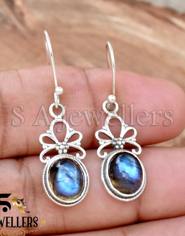 Labradorite Earring, 925 Sterling Silver Earring, Dangle Earring