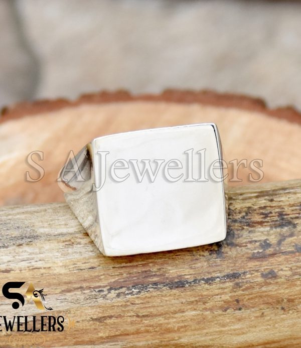 925 Sterling Silver Ring, Square Ring, Solid Ring, Plain Ring