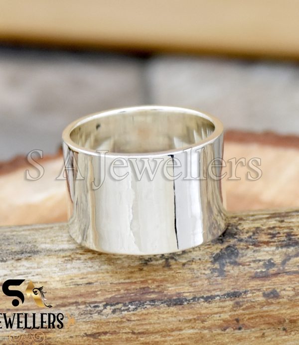 925 Sterling Silver Comfort Fit 15 MM, Silver Wide Band Ring, Gift For Her/Him
