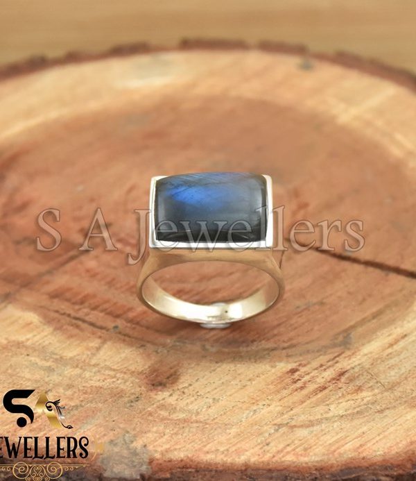 Labradorite Ring, Men's Ring, 925 Sterling Silver Ring, Gift For Him