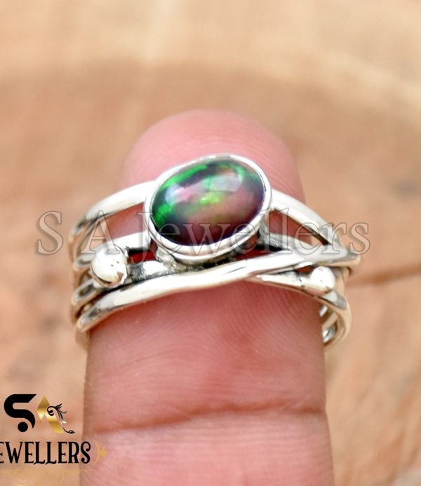Natural Opal Ring, Women's Ring, 925 Sterling Silver, Handmade Silver Ring