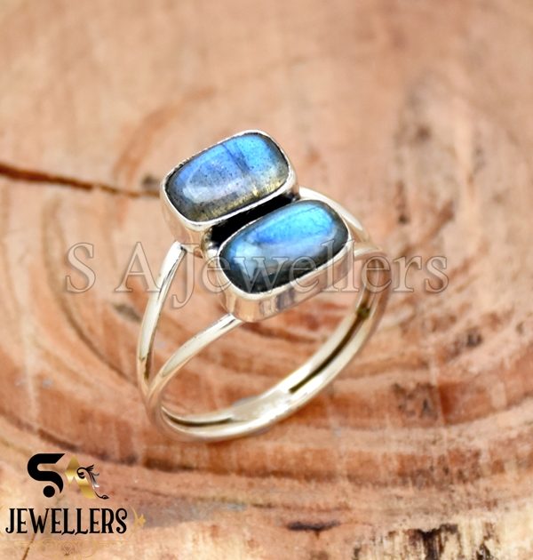 Natural Labradorite Ring, 925 Sterling Silver Ring, Gift For Her