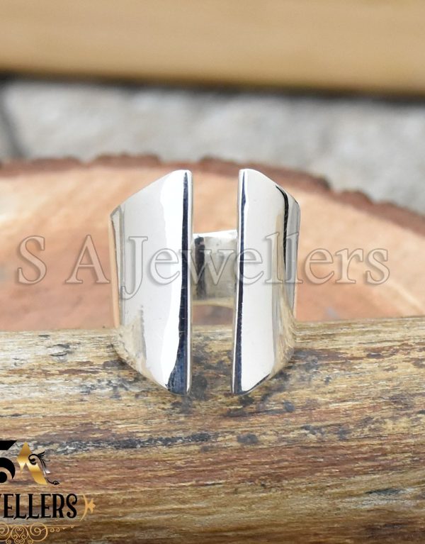 Silver Band Ring 925 Sterling Silver Adjustable Ring Handmade Ring