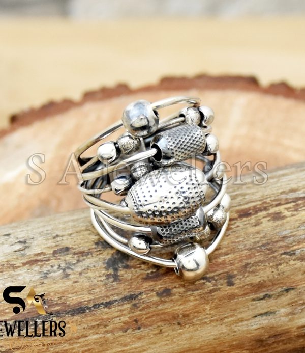 Statement Wrap Ring, Wraparound Silver Wire ring, 925 Sterling Silver Ring