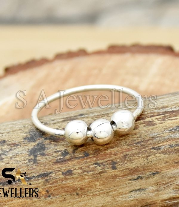 Silver Ball Ring, 925 Sterling Silver Ring, Gift For Women, Thin Band Ring