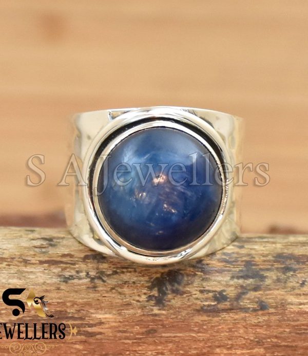 Kyanite Ring, 925 Sterling Silver Ring, Bohemian Jewelry,