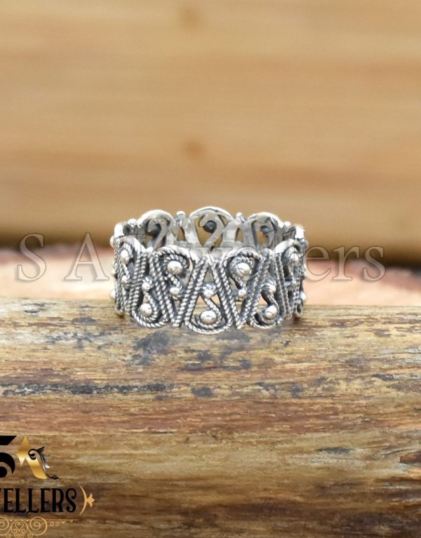 Silver Ring, Modern Design Band, 925 Sterling Silver Ring, Handmade Ring