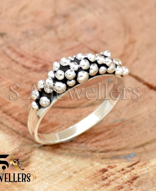 Solid 925 Sterling Silver Dot Ring, Bubble Ring, Handmade Silver Ring,