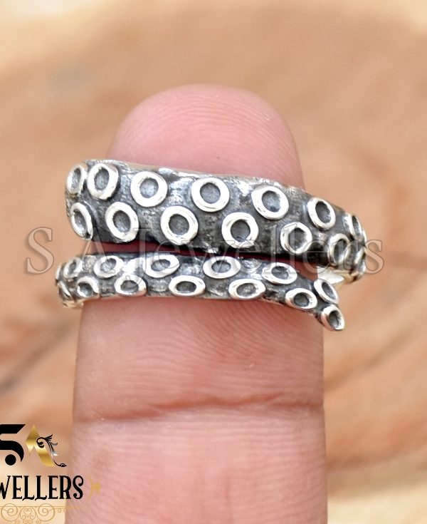 Octopus Ring, 925 Sterling Silver Ring, Handmade Ring, Boho Ring Adjustable Ring