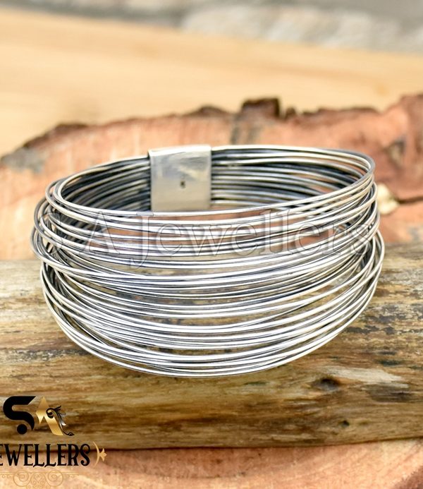925 Sterling Silver Bracelet, Wire Bracelet, Handmade Bracelet