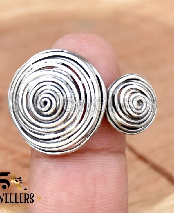 Solid 925 Sterling Silver Doubel Tufted Ring, Handmade Silver Ring,