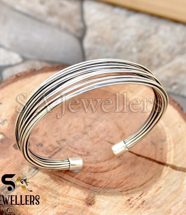 925 Sterling Silver Bracelet, Wire Bracelet, Adjustable Bracelet