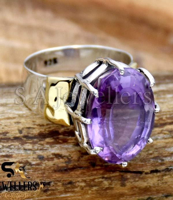 Amethyst Ring, 925 Sterling Silver Ring, Handmade Ring, Designer Jewelry