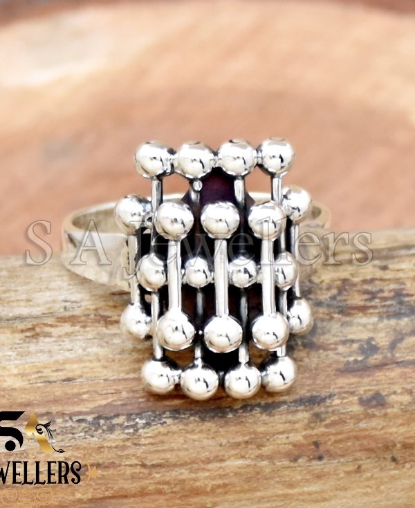 Solid 925 Sterling Silver Balls Ring, Handmade Silver Ring, Anniversary Gift Ring