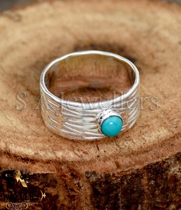 925 Sterling Silver Ring, Turquoise Silver Ring, Gift For Her