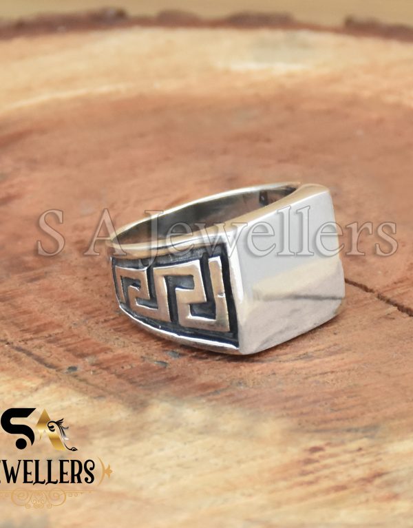 925 Sterling Silver Ring, Aztec style ring, Statement Ring Gift For Men