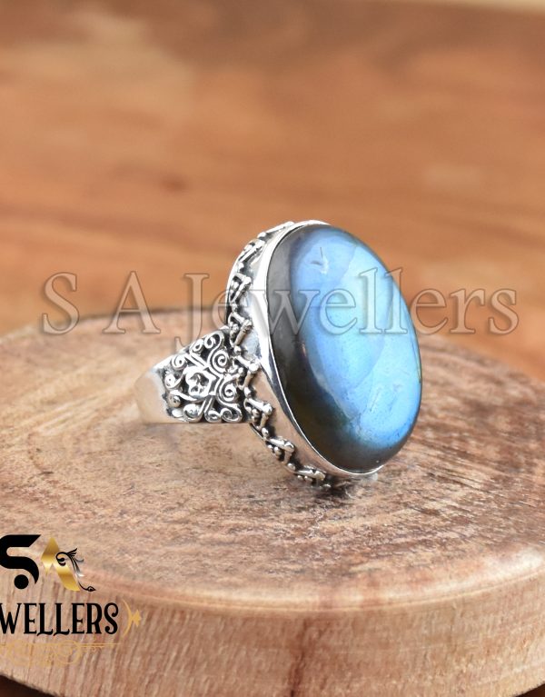 Labradorite Ring, 925 Sterling Silver Ring, Designer Men Ring, Birthday Jewelry