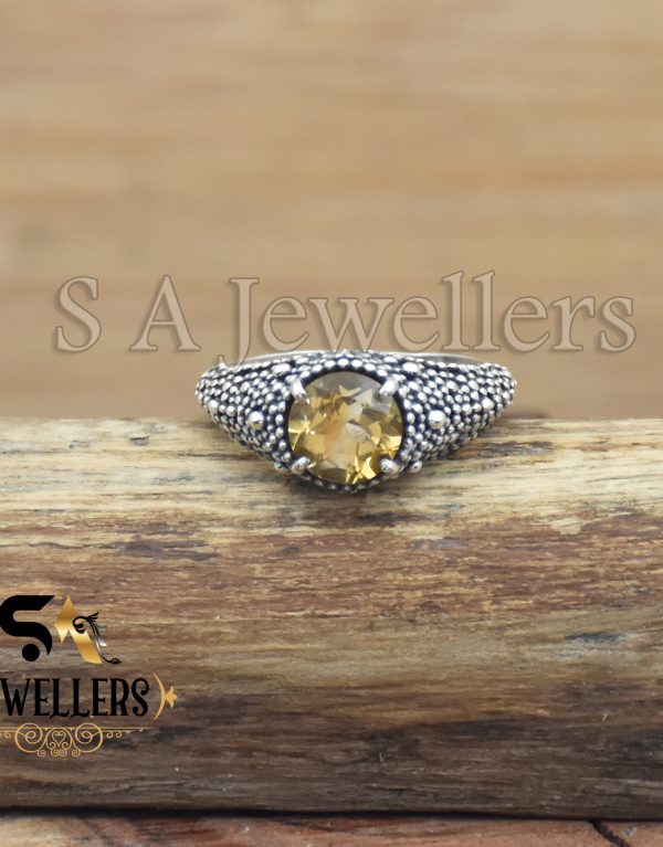 Citrine Ring, 925 Sterling Silver Ring, Statement Ring, Anniversary Gift