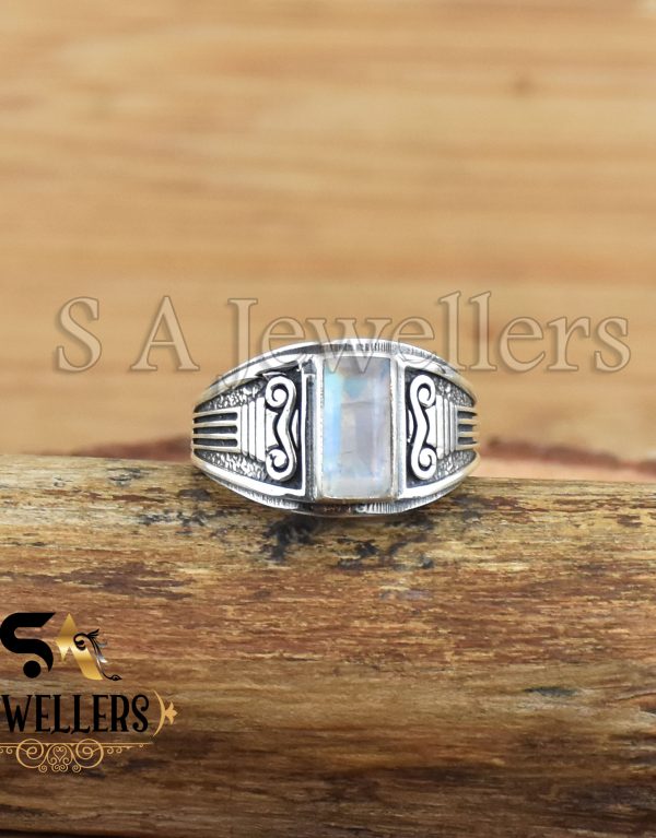 Rainbow Moonstone Ring, 925 Sterling Silver Ring, Wedding Ring