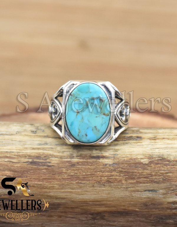 Mohave Turquoise Ring, 925 Sterling Silver Ring, Promise Ring, Gift For Her