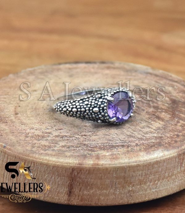 925 Sterling Silver Ring, Amethyst Ring, Gemstone Silver Ring, Handmade Jewelry