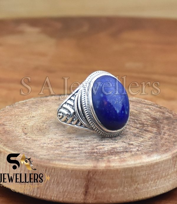 925 Sterling Silver Ring, Lapis Lazuli Ring, Gemstone Jewelry, Handmade Silver Ring