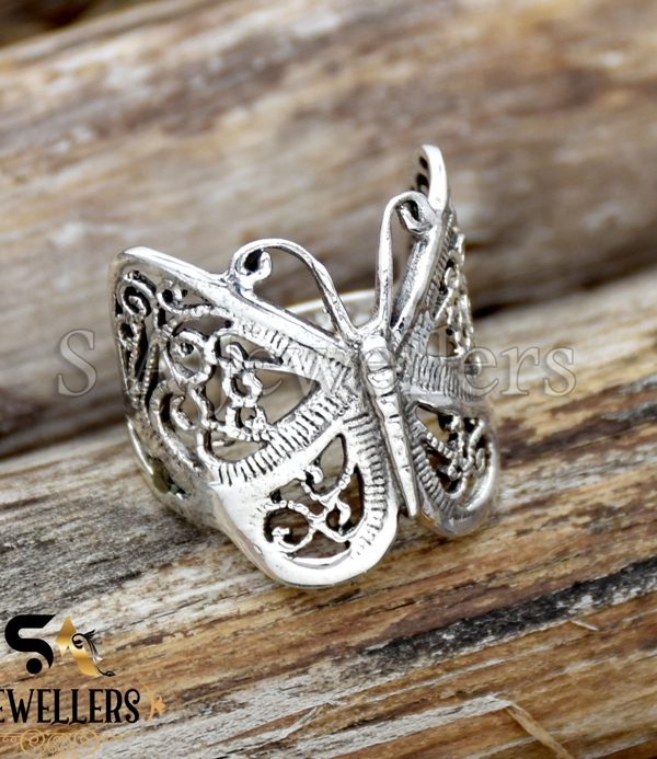 Vintage Butterfly Filigree Ring in 925 Sterling Silver, Gift For Her